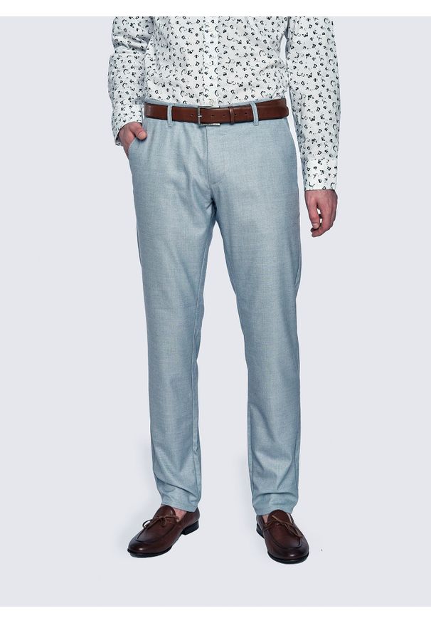 Pako Lorente - PAKO LORENTE – Błękitne spodnie męskie P23SF-WX-002-S-0. Kolor: niebieski. Materiał: wiskoza, elastan, poliester. Długość: długie