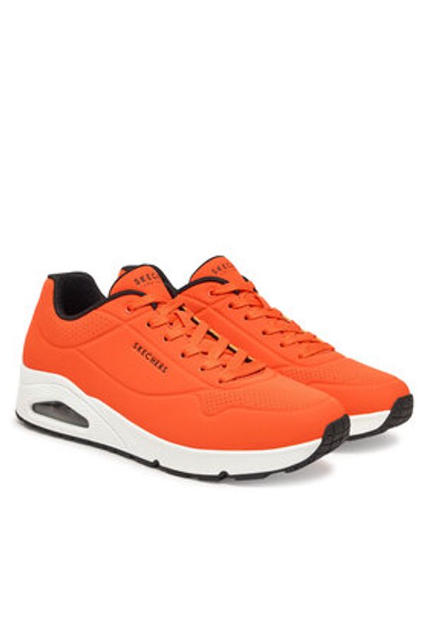 skechers - Skechers Sneakersy Uno - Stand On Air 52458/ORBK Pomarańczowy. Kolor: pomarańczowy. Materiał: skóra