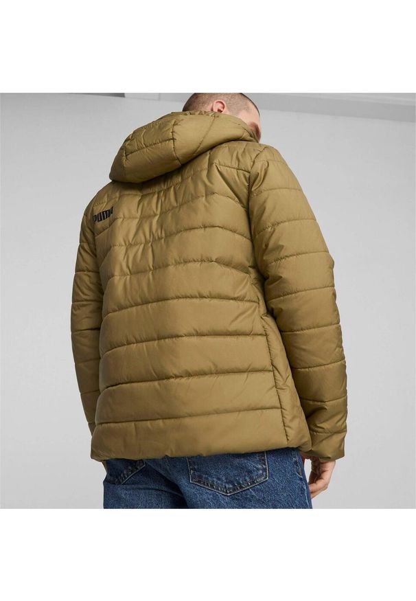 Kurtka Puma Essentials Padded Jacket, Mężczyźni. Kolor: brązowy. Materiał: materiał, syntetyk, poliester