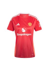 Adidas - Koszulka Manchester United 24/25 Home. Kolor: czerwony. Materiał: materiał