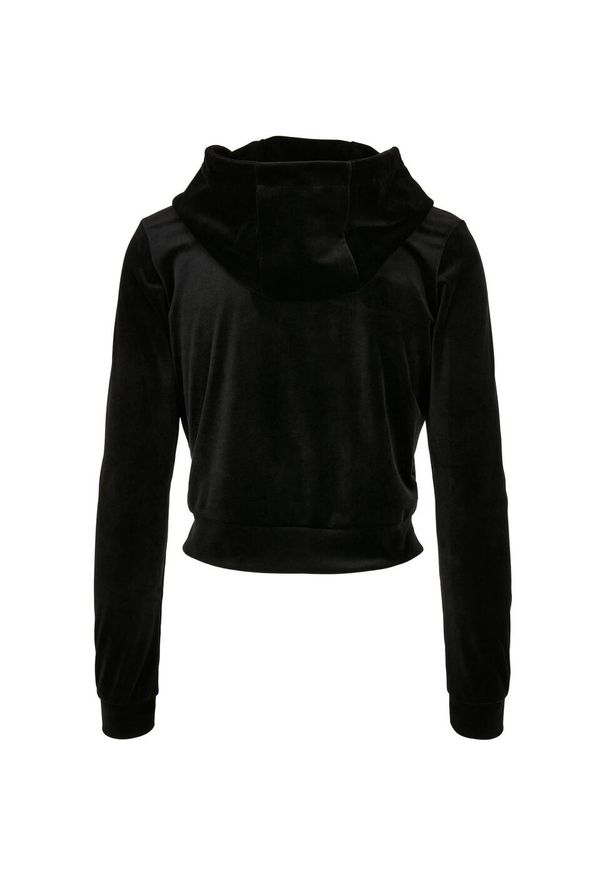 Urban Classics - Bluza Z Kapturem Z Krótkim Zamkiem Velvet Dla Pań I Panów. Typ kołnierza: kaptur. Kolor: czarny. Długość: krótkie