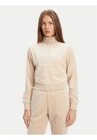 Guess Bluza V3BQ22 K0232 Beżowy Regular Fit. Kolor: beżowy. Materiał: syntetyk