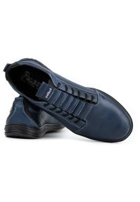 Polbut Buty męskie skórzane casual 2121p granatowe niebieskie. Okazja: na co dzień. Kolor: niebieski. Materiał: skóra. Styl: casual #5