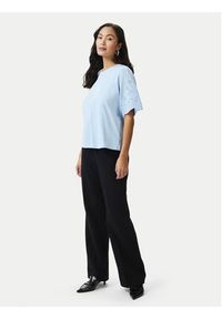 YAS T-Shirt Lex 26033890 Błękitny Regular Fit. Kolor: niebieski. Materiał: bawełna #3