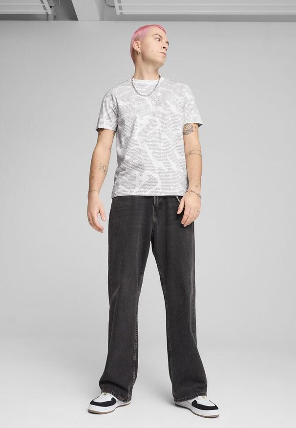 Puma - Męska koszulka Essentials Logo Lab PUMA White. Kolor: biały. Materiał: guma. Wzór: nadruk