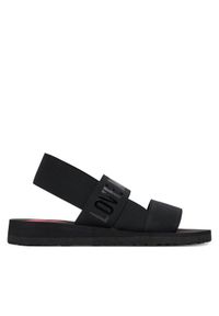 Love Moschino - LOVE MOSCHINO Sandały JA16033G0MJN7000 Czarny. Kolor: czarny. Materiał: materiał