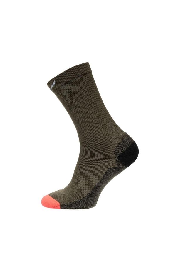 Salewa - Skarpety trekkingowe damskie Mtn Trn Am Crew Women. Kolor: zielony. Materiał: wełna