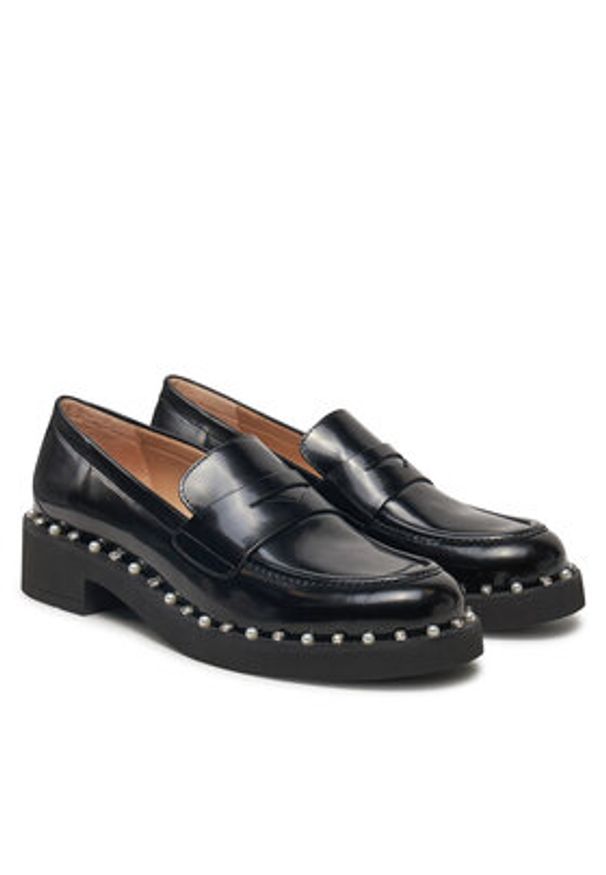 Stuart Weitzman Loafersy Reverie Loafer SK032 Czarny. Kolor: czarny. Materiał: lakier, skóra
