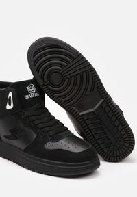 Born2be - Czarne Sneakersy Eudala. Nosek buta: okrągły. Zapięcie: sznurówki. Kolor: czarny. Obcas: na obcasie. Wysokość obcasa: niski #4
