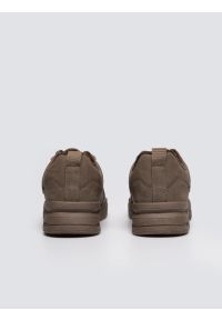 Big-Star - Sneakersy męskie ze skóry ekologicznej brązowe OO174580 802. Okazja: na co dzień. Nosek buta: okrągły. Kolor: brązowy. Materiał: skóra ekologiczna #5