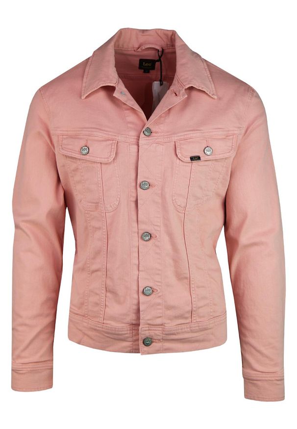 Lee - LEE SLIM RIDER MĘSKA KURTKA JEANSOWA PASTEL PINK L89RRN51. Materiał: jeans