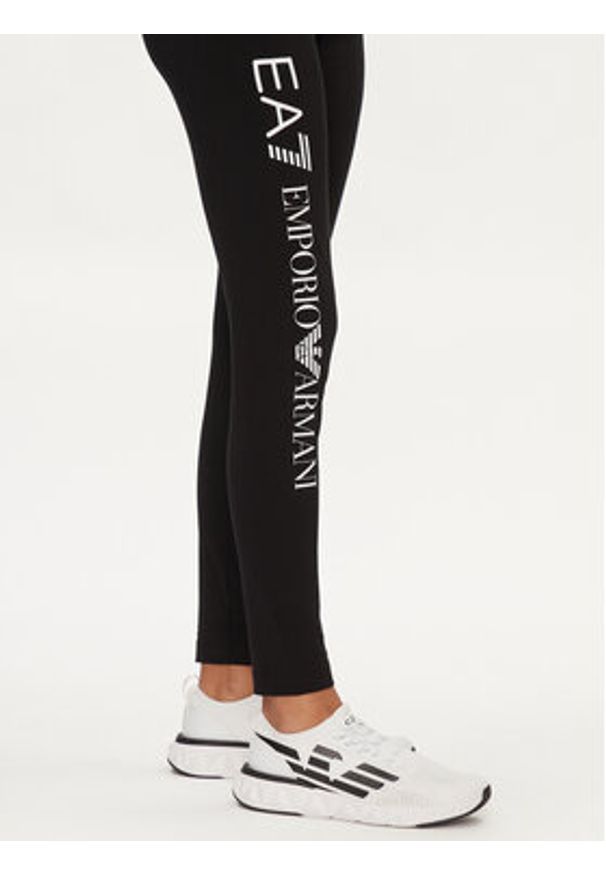 EA7 Emporio Armani Legginsy 8NTP63 TJ01Z 1200 Czarny Skinny Fit. Kolor: czarny. Materiał: bawełna