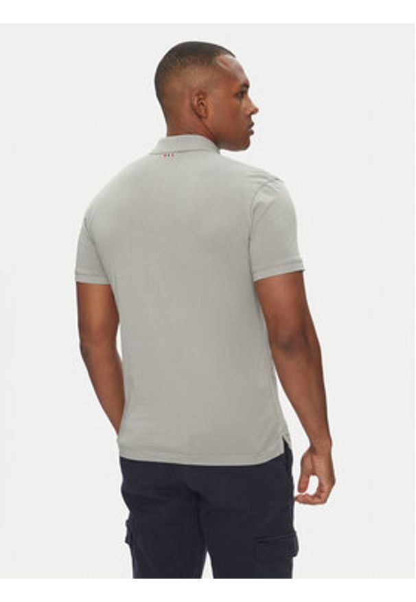 Napapijri Polo Elbas NP0A4GB4 Szary Regular Fit. Typ kołnierza: polo. Kolor: szary. Materiał: bawełna