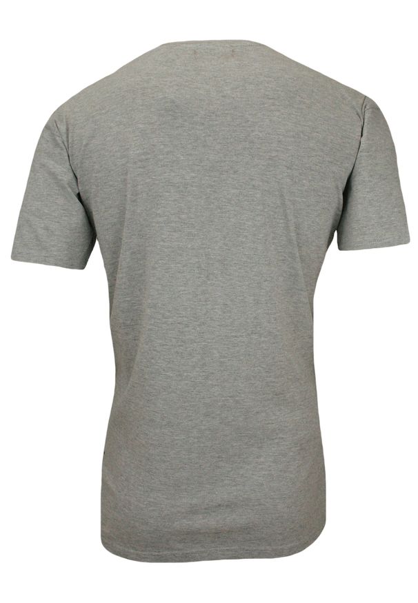 Szary, Przedłużony T-Shirt (Koszulka) z Dziurami - 100% BAWEŁNA - Brave Soul, Męski. Kolor: szary. Materiał: bawełna