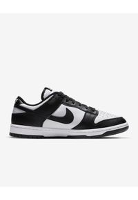 Nike Dunk Low Retro "Panda" Sneakersy męskie. Okazja: na co dzień, do pracy, na uczelnię. Kolor: biały. Materiał: guma, syntetyk, skóra. Szerokość cholewki: normalna. Sezon: lato