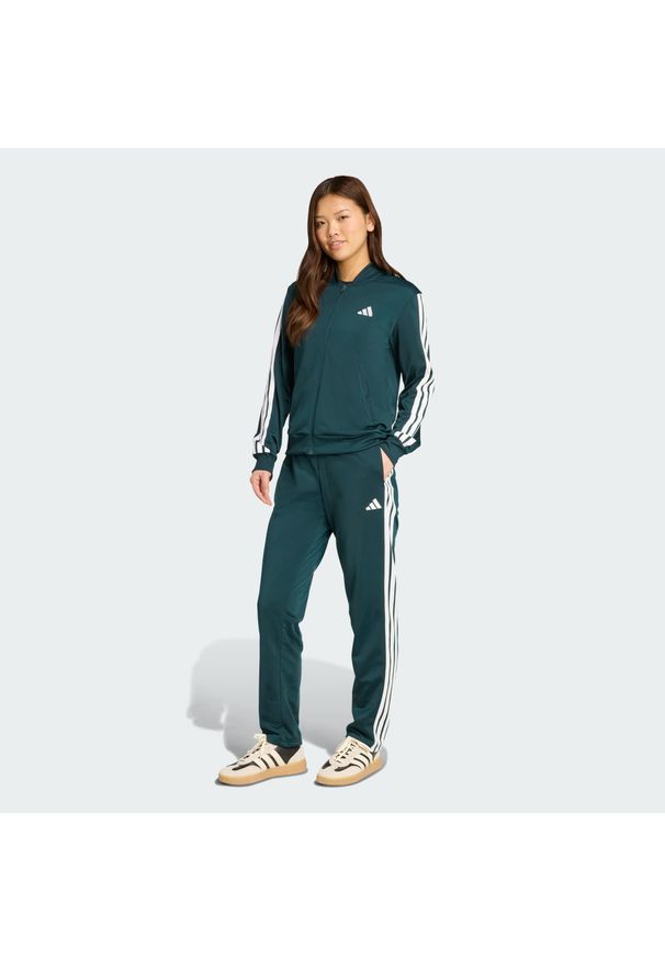 Adidas - Dres Essentials 3-Stripes. Kolor: niebieski. Materiał: dresówka