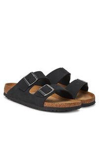 Birkenstock Klapki Arizona SFB 1019035 Czarny. Kolor: czarny. Materiał: nubuk, skóra