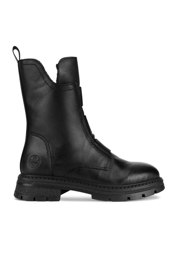 Rieker Botki Z9852-00 Czarny. Kolor: czarny. Materiał: skóra