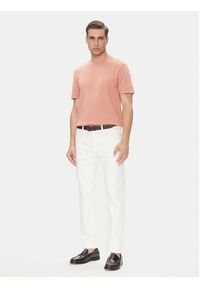 Calvin Klein T-Shirt Supima LV04LC333G Koralowy Regular Fit. Kolor: pomarańczowy. Materiał: bawełna