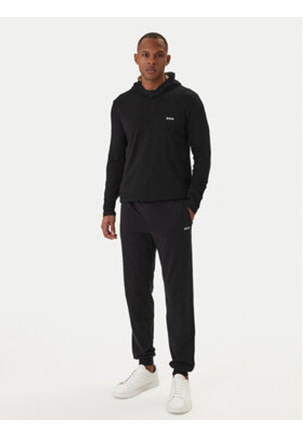 BOSS Bluza Mix&Match 50515306 Czarny Regular Fit. Kolor: czarny. Materiał: bawełna