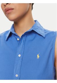 Polo Ralph Lauren Koszula 211906512004 Niebieski Regular Fit. Typ kołnierza: polo. Kolor: niebieski. Materiał: bawełna #4