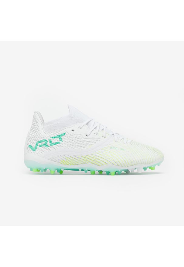 KIPSTA - Buty piłkarskie damskie Kipsta Viralto III-W MG/AG Feelings. Kolor: biały. Materiał: dzianina, zamsz, mesh, syntetyk. Szerokość cholewki: normalna. Sport: piłka nożna