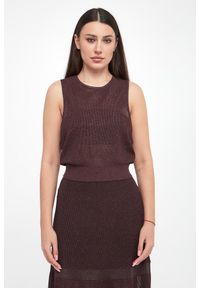 Elisabetta Franchi - Top damski błyszczący ELISABETTA FRANCHI