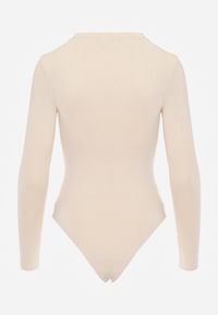 Born2be - Beżowe Body Maerane. Kolor: beżowy. Materiał: jeans. Długość rękawa: długi rękaw. Długość: długie. Styl: klasyczny #5