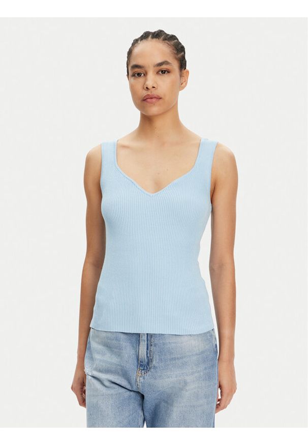 Vero Moda Top Willow 10326450 Niebieski Slim Fit. Kolor: niebieski. Materiał: wiskoza
