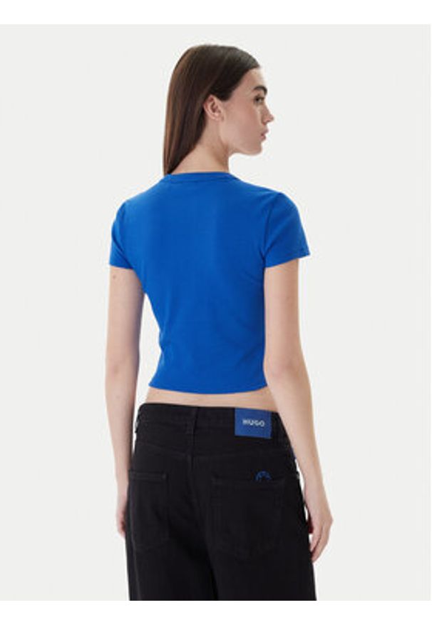 Hugo T-Shirt Baby 50510749 Niebieski Slim Fit. Kolor: niebieski. Materiał: bawełna