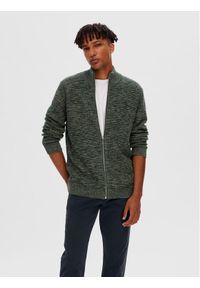Selected Homme Sweter 16090152 Zielony Regular Fit. Kolor: zielony. Materiał: bawełna #1