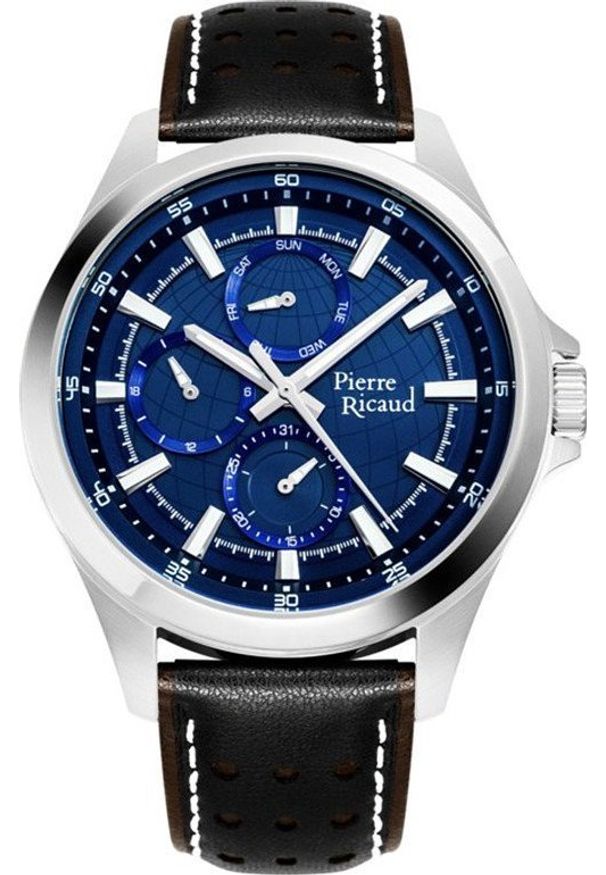 Zegarek Pierre Ricaud Zegarek męski Pierre Ricaud P97265.5215QF czarny. Kolor: czarny
