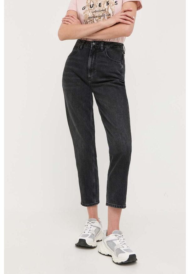 Guess jeansy damskie high waist. Stan: podwyższony. Kolor: czarny