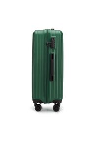 Wittchen - Średnia walizka z ABS-u w ukośne paski ciemnozielona. Kolor: zielony. Materiał: guma. Wzór: paski. Styl: elegancki #4