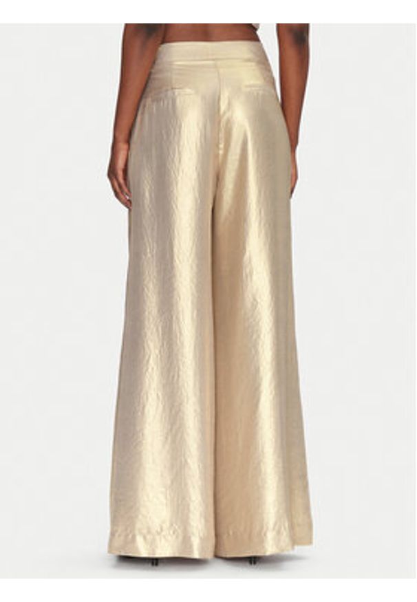 ACCESS FASHION Spodnie palazzo 53-5034-922 Złoty Wide Leg. Kolor: złoty. Materiał: syntetyk