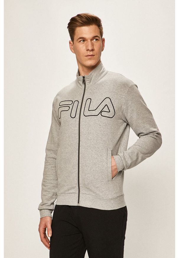 Fila - Piżama. Kolor: szary. Materiał: dzianina. Wzór: gładki