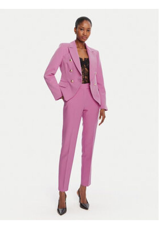 Rinascimento Marynarka CFC0126227003 Różowy Slim Fit. Kolor: różowy. Materiał: syntetyk
