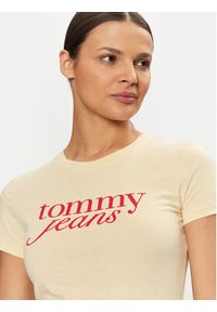 Tommy Jeans T-Shirt DW0DW19447 Żółty Slim Fit. Kolor: żółty. Materiał: bawełna #5