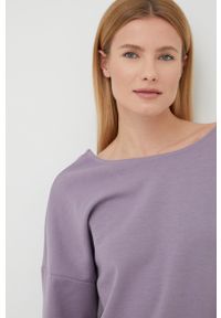 4f - 4F bluza damska kolor fioletowy gładka. Kolor: fioletowy. Wzór: gładki #2