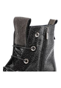 Czarne Botki Venezia Skórzane Buty Damskie. Okazja: do pracy, na co dzień. Kolor: czarny. Materiał: skóra. Styl: klasyczny, casual, elegancki #4