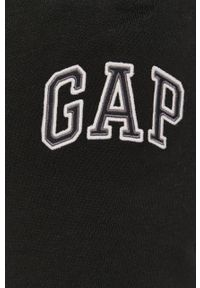 GAP Spodnie męskie kolor czarny z aplikacją. Kolor: czarny. Wzór: aplikacja #3