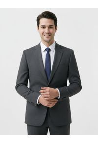 Krawat Męski - Angelo di Monti - Granat, Drobna Kratka. Kolor: niebieski. Materiał: tkanina. Wzór: kratka. Styl: elegancki, wizytowy #3