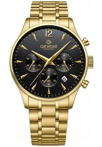 Zegarek Giewont Zegarek Męski Chronograph Sapphire Złoto Czarny GW6310-B4. Kolor: złoty, wielokolorowy, czarny #1
