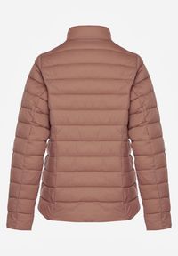 Renee - Beżowa Casualowa Kurtka Ozdobiona Pikowaniem Nelionea. Okazja: na co dzień. Kolor: beżowy. Materiał: jeans. Wzór: aplikacja. Styl: casual #8