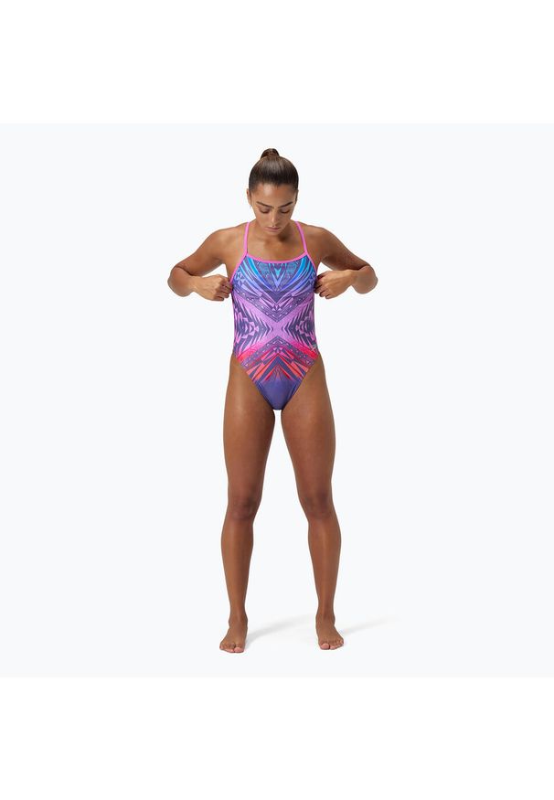 Strój pływacki jednoczęściowy damski Speedo Placement Digital Vback. Kolor: fioletowy