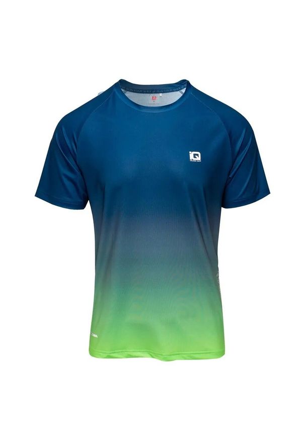 IQ - Męska Koszulka Z Krótkim Rękawem Estise. Kolor: turkusowy, niebieski, wielokolorowy, zielony. Długość rękawa: krótki rękaw. Długość: krótkie. Sport: turystyka piesza