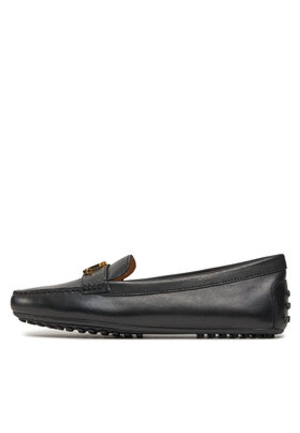 Lauren Ralph Lauren Mokasyny Barnsburry 802925635001 Czarny. Kolor: czarny. Materiał: skóra