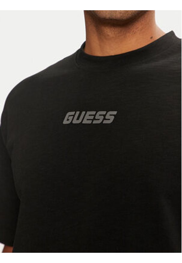 Guess T-Shirt Z4BI00 KCE21 Czarny Regular Fit. Kolor: czarny. Materiał: bawełna