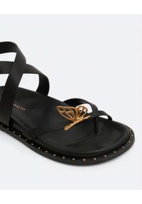 SOPHIA WEBSTER - Czarne sandały Mariposa. Kolor: czarny. Materiał: materiał. Wzór: aplikacja #3