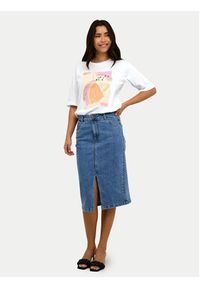 Kaffe T-Shirt Mira 10508592 Biały Regular Fit. Kolor: biały. Materiał: bawełna #4